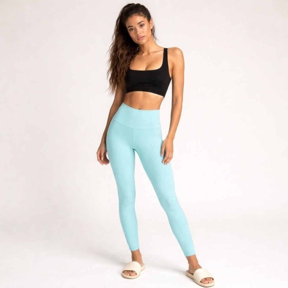 Lululemon Align‎ High Rise Pant Cropped Leggings Cyan Blue 4